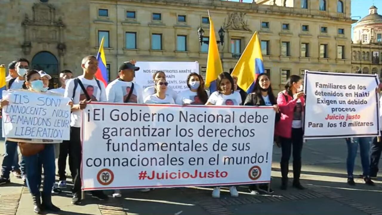 Los familiares de los exmilitares detenidos en Haití harán un plantón este jueves y viernes en la Plaza de Bolívar