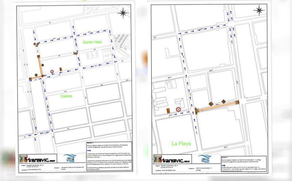 Estas son las vías cerradas y las rutas alternas.