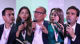 Perú; Carmen Paz, alcaldesa de San Nicolás, Honduras y Leonardo Boto, intendente de Luján, Argentina.