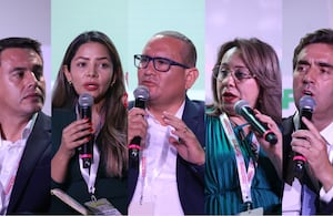 Perú; Carmen Paz, alcaldesa de San Nicolás, Honduras y Leonardo Boto, intendente de Luján, Argentina.