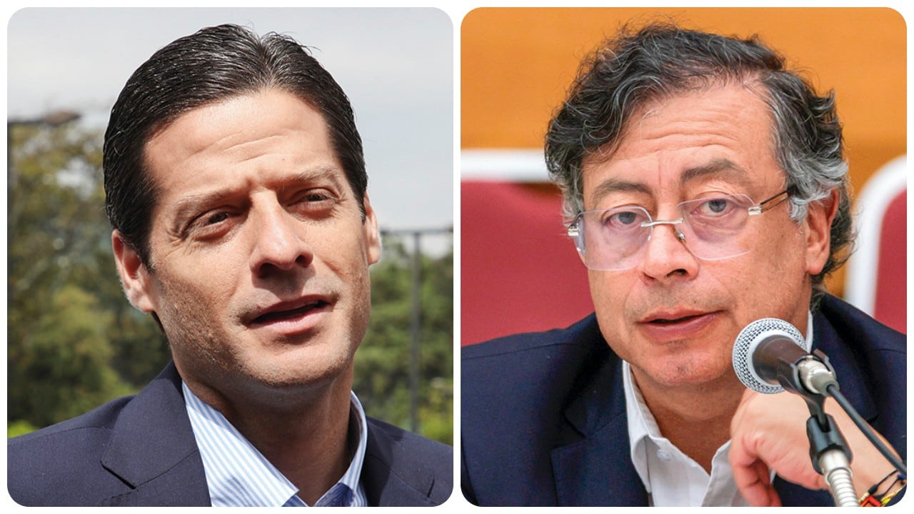 El ministro de Comercio, Industria y Turismo, Mauricio Gómez Amín, y el expresidente Gustavo Petro.