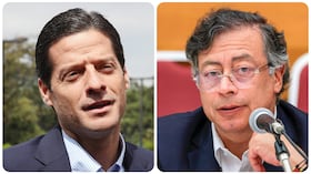 El ministro de Comercio, Industria y Turismo, Mauricio Gómez Amín, y el expresidente Gustavo Petro.