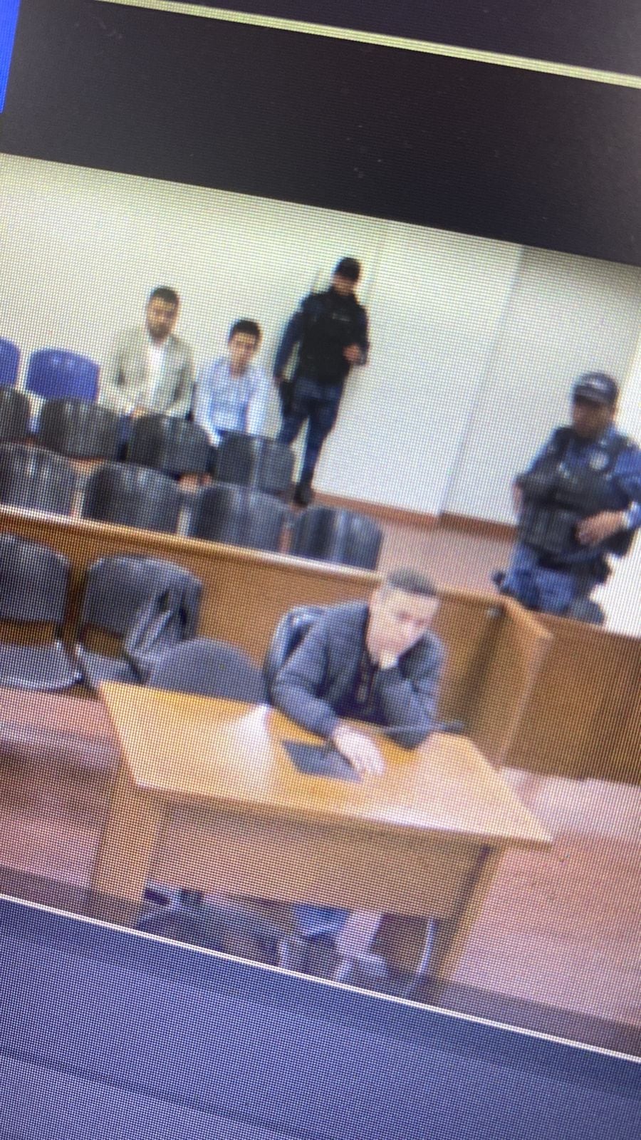 Jhonier Leal en la audiencia de juicio.