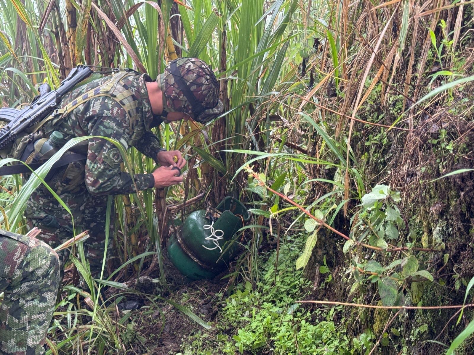 Los explosivos fueron destruidos.