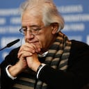 El director Patricio Guzmán en la rueda de prensa de 'El botón de nácar' en la 65 Berlinale. Foto: Andreas Rentz/Getty Images.