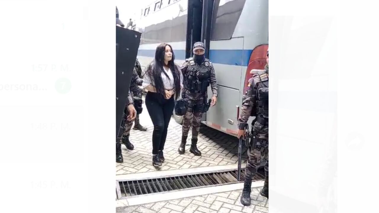 Aida Merlano, custodiada por el Inpec.