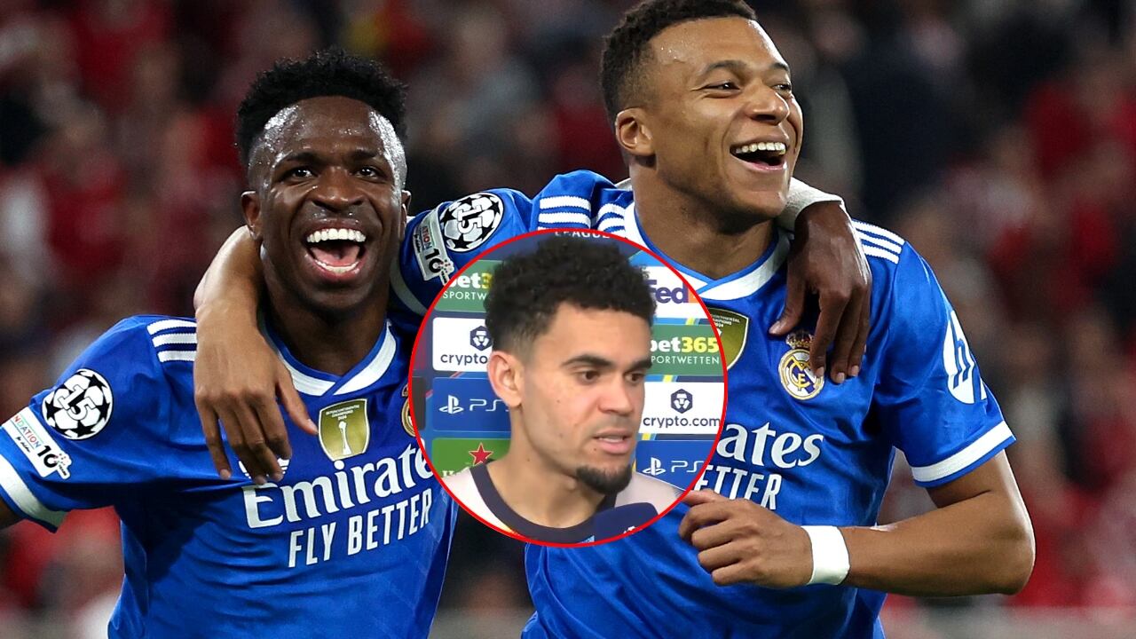 Vinicius, Kylian Mbappé y Luis Díaz.