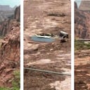 La inundación repentina provocó graves daños en una zona del Gran Cañón, Arizona, y destruyó varios puentes peatonales.