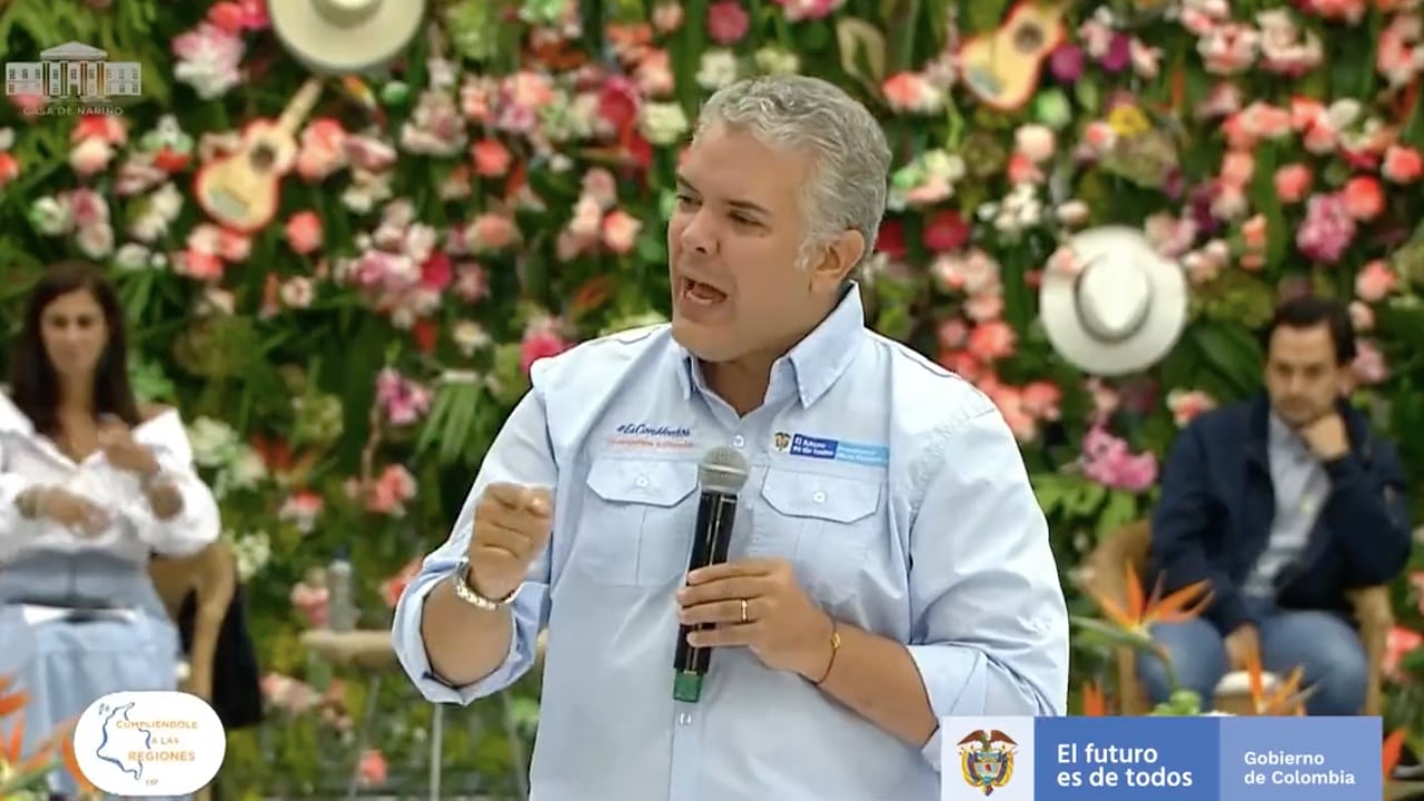 Iván Duque en un evento en el departamento de Antioquia el pasado viernes 4 de marzo.