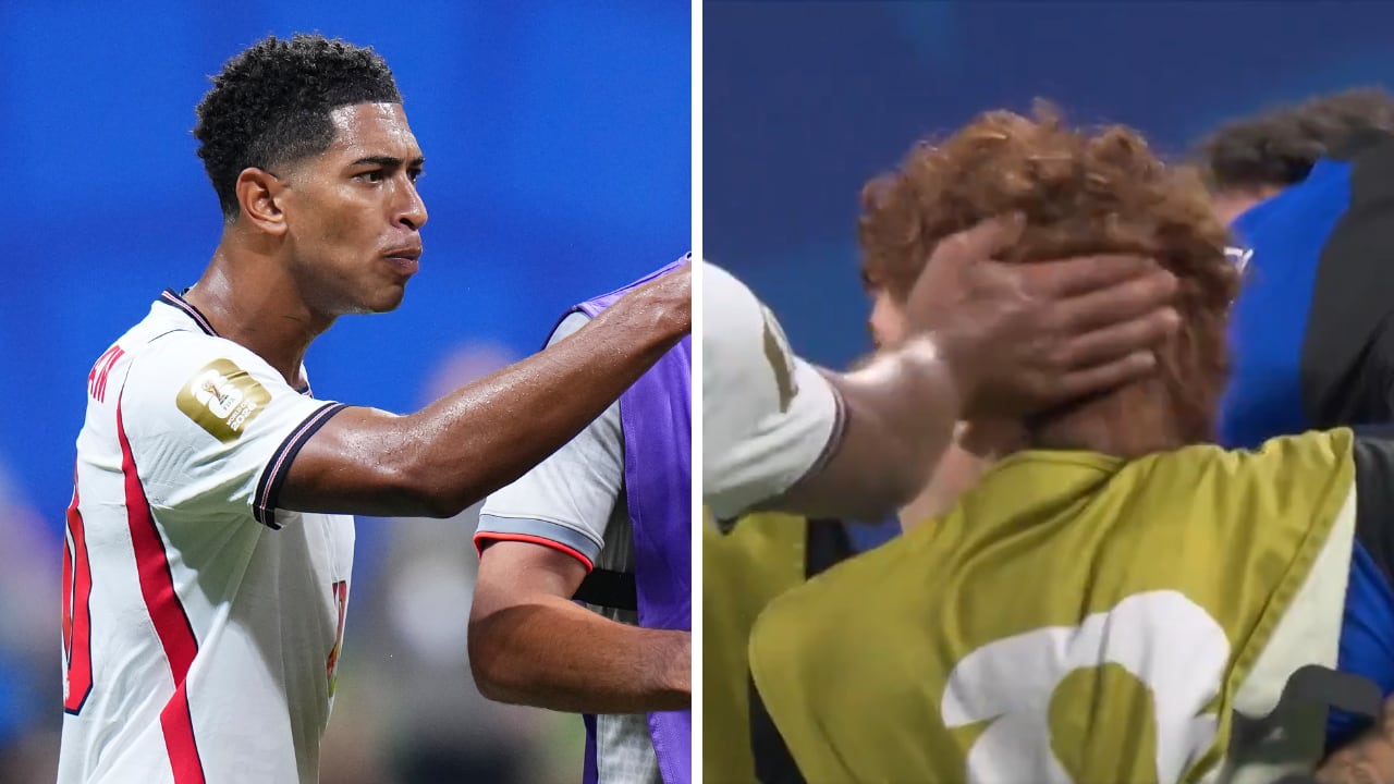 El jugador británico Jude Bellingham se mostró enojado tras la eliminación de Inglaterra a manos de Argentina.