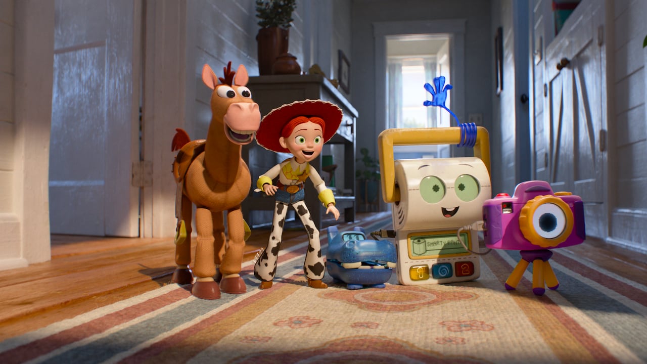 Bullseye, Jessie, Atlas, Smarty Pants y Snappy en 'TOY STORY 5'.