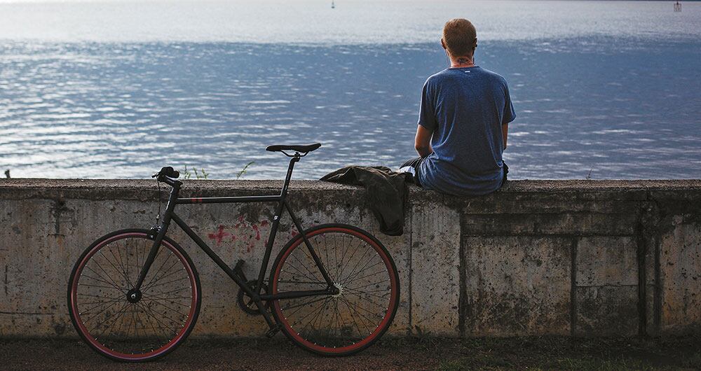 Una persona en Porto Alegre (Brasil)