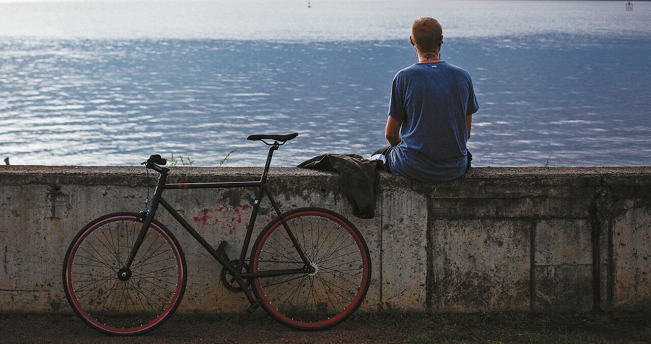 Una persona en Porto Alegre (Brasil)