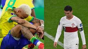 Neymar y Cristiano Ronaldo se fueron sin gloria del mundial de Qatar. Foto. AFP.