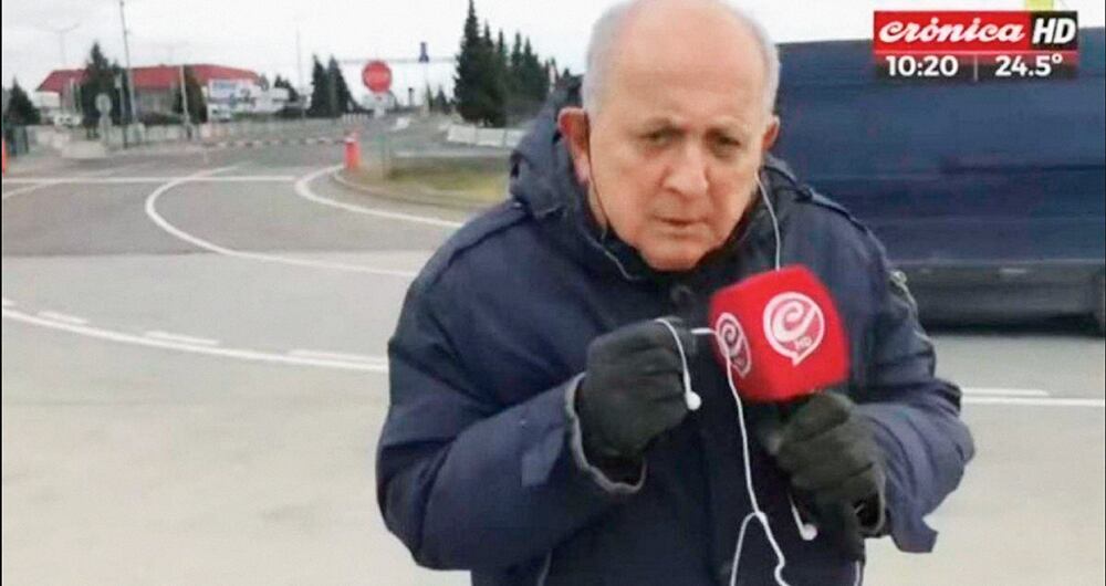 Chiche Gelblung, reportero de guerra argentino, estuvo, a sus 78 años, cubriendo por unos días la guerra de Ucrania.