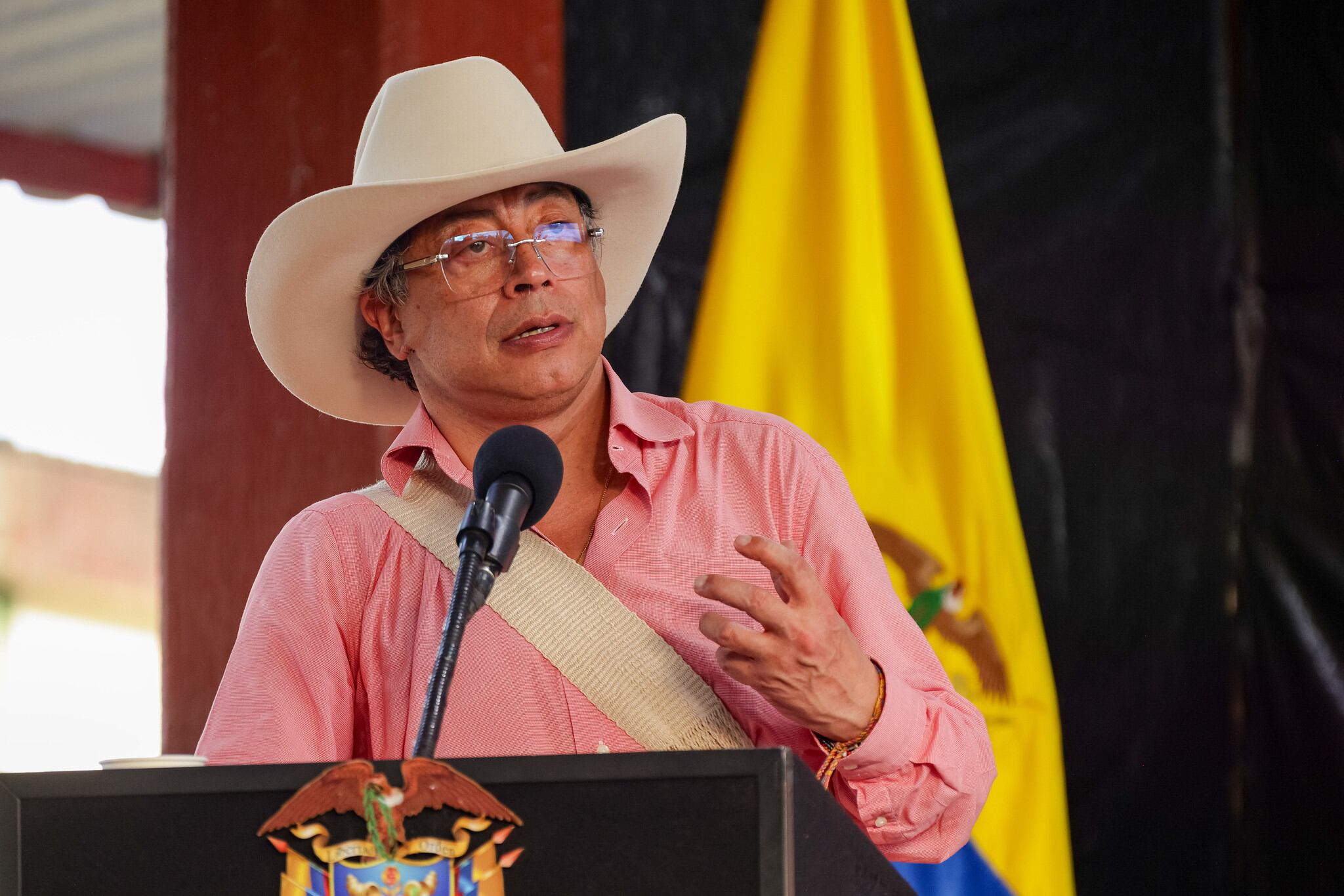 El presidente, Gustavo Petro, en Cubará (Boyacá) el 8 de mayo de 2025