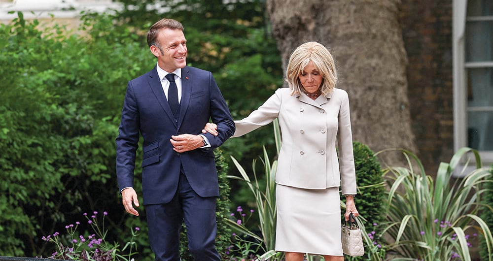 Emmanuel y Brigitte Macron.