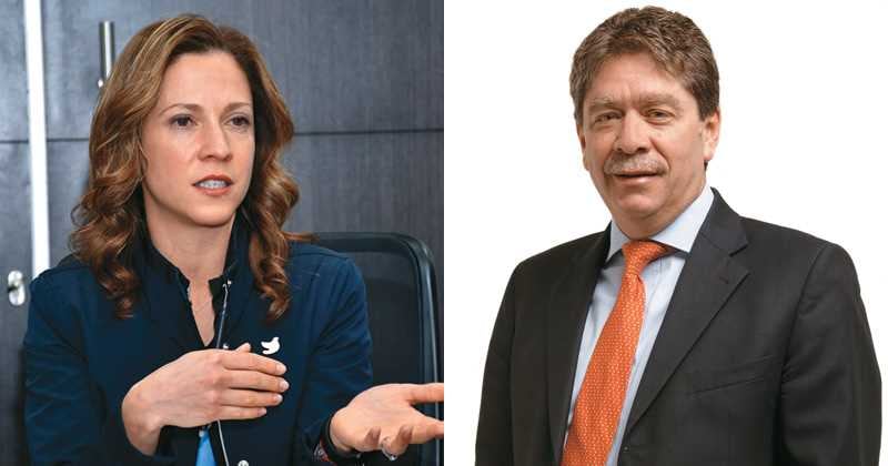 María Claudia Lacouture, presdienta de AmCham, y Bruce Mac Master, presidente de la Andi.