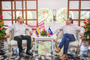 El presidente Gustavo Petro se reunió con su homólogo de Haití, Leslie Voltaire, en La Guajira.