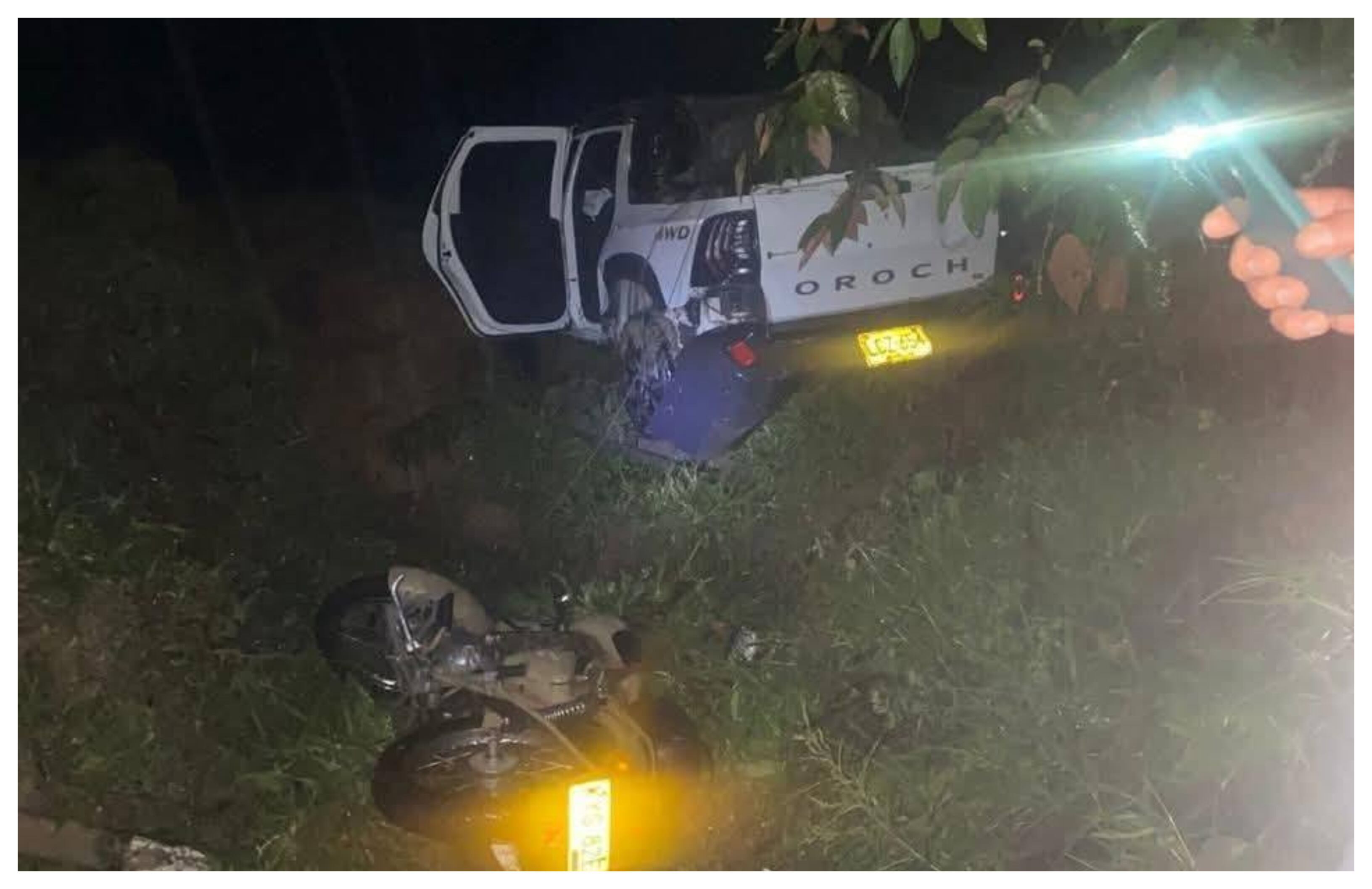 Dos heridos en accidente de Zona Prieta en Antioquia.