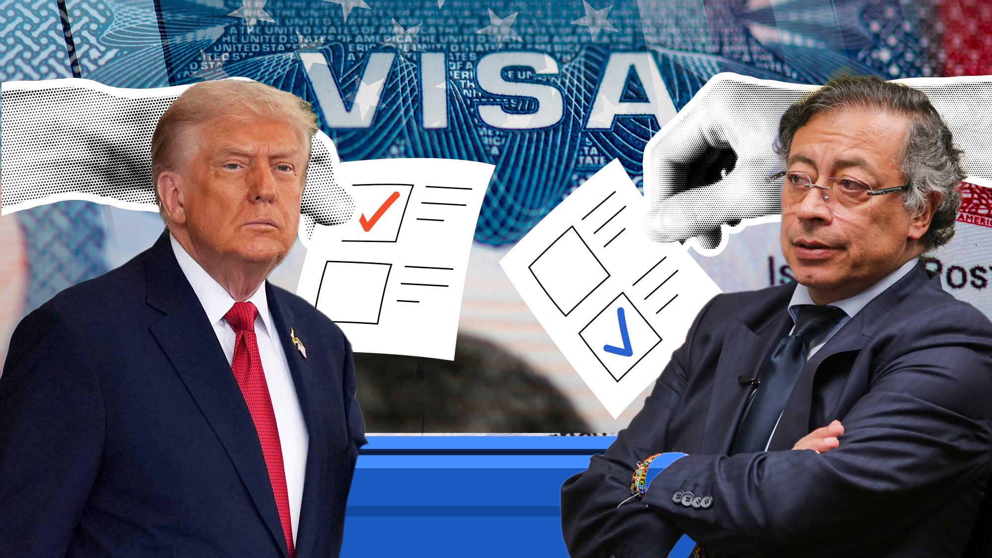 Donald Trump, Gustavo Petro elecciones visa