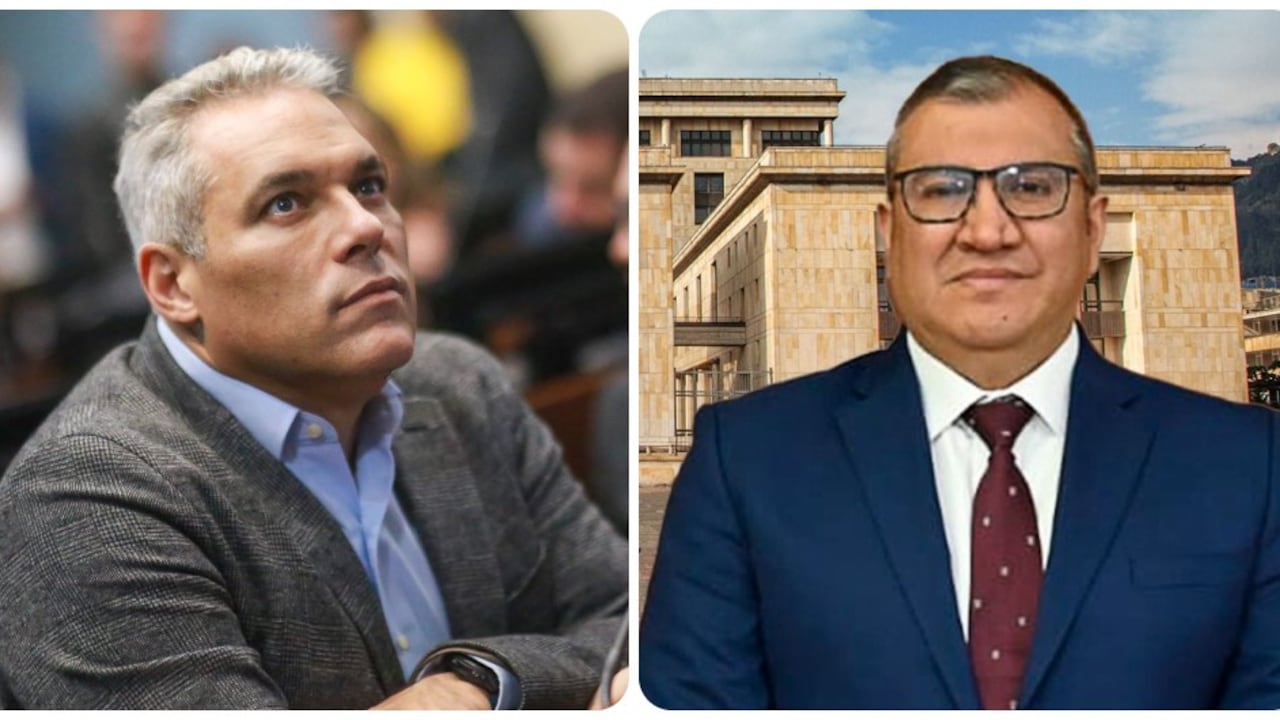 El senador José David Name y el nuevo magistrado Miguel Polo.