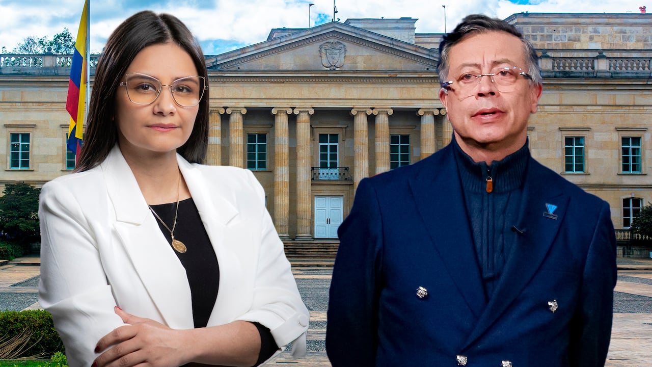Angie Rodríguez y Gustavo Petro.