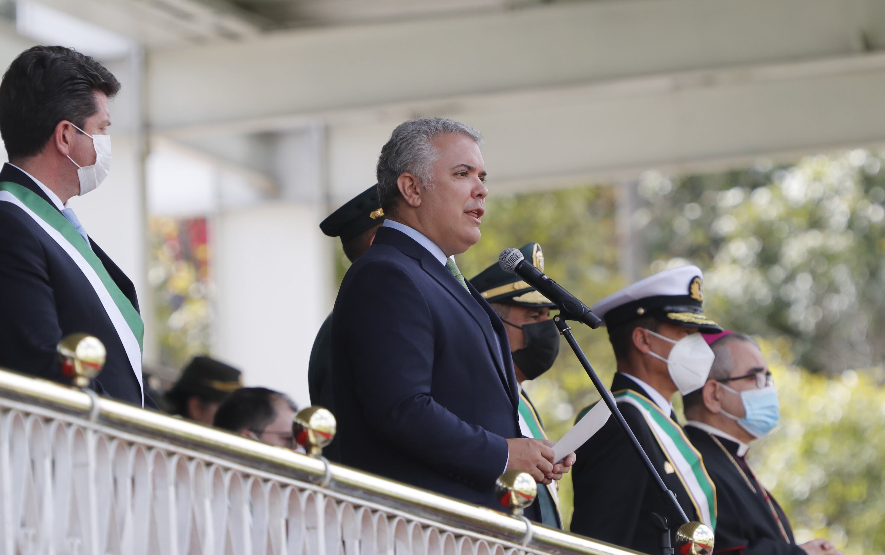 Ceremonia oficial de aniversario de la Policía Nacional,  acto de conmemoración de los 130 años   encabezado por el presidente de la república, Iván Duque Márquez. el Ministro de Defensa Nacional, el Director de la Policía Nacional y los demás comandantes de Fuerza, entre otras personalidades.