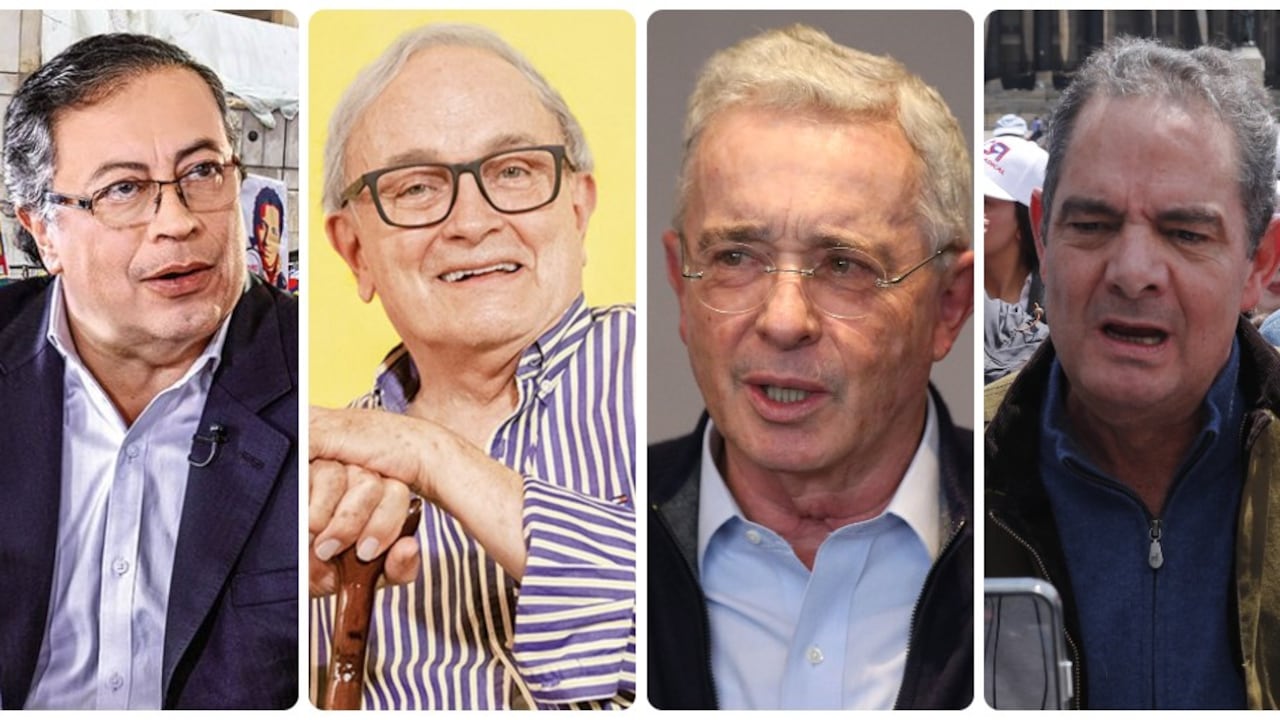 Gustavo Petro, Gustavo Álvarez, Álvaro Uribe y Germán Vargas Lleras.