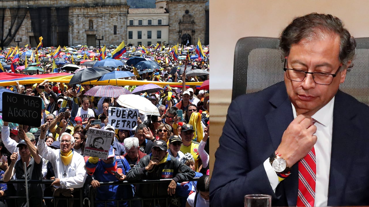 Miles de colombianos volvieron a salir a las calles para manifestarse contra el gobierno del presidente Gustavo Petro.