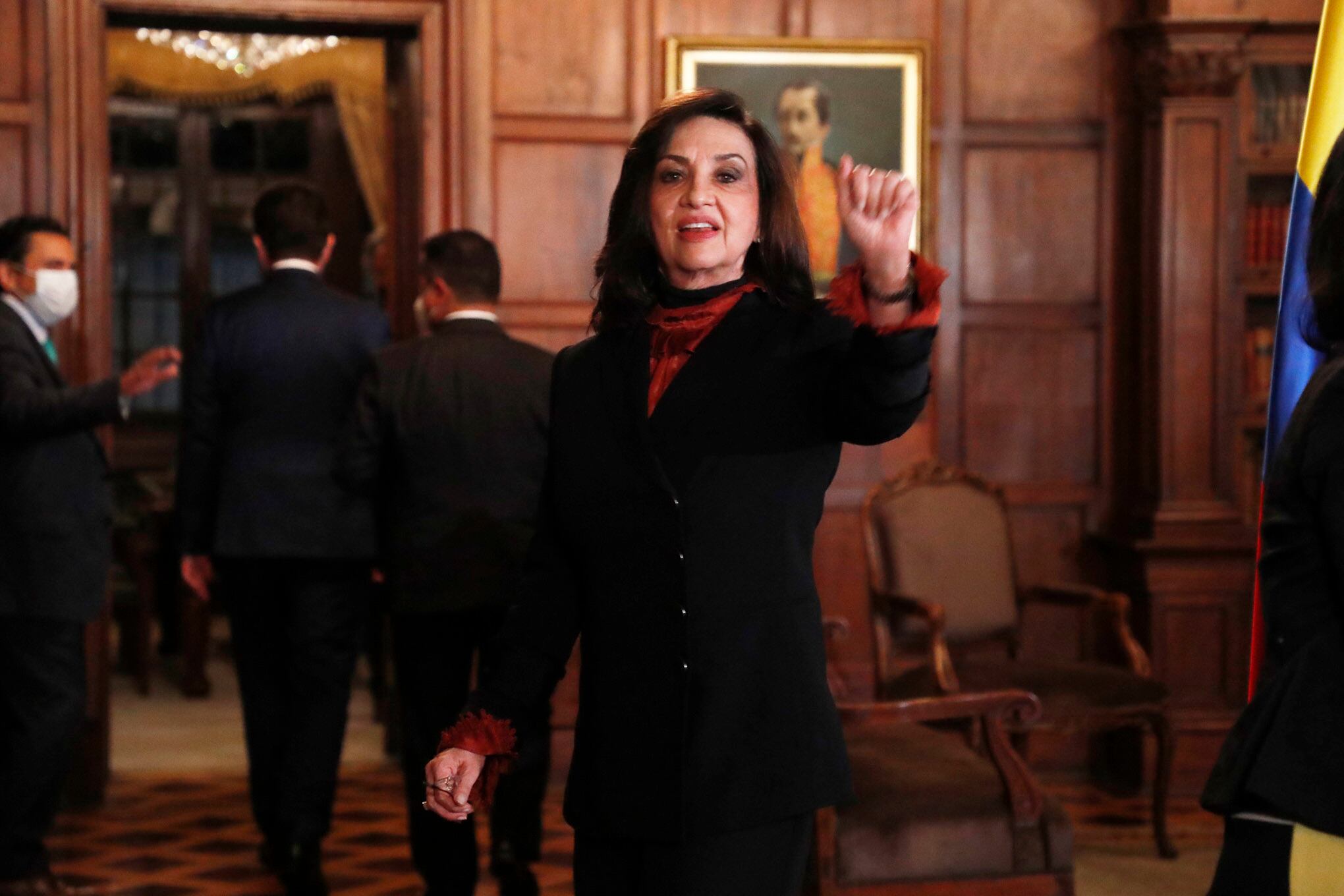 Declaración de la Canciller Claudia Blum  despues de la reunión extraordinaria que citó el gobierno colombiano con el embajador de Cuba en Colombia, José Luis Ponce , Al encuentro asistieron el ministro de defensa, Diego Molano; el alto comisionado para la paz, Miguel Ceballos,
Bogota feb 11 del 2021