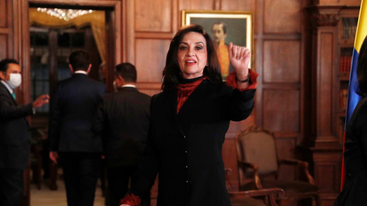 Declaración de la Canciller Claudia Blum despues de la reunión extraordinaria que citó el gobierno colombiano con el embajador de Cuba en Colombia, José Luis Ponce , Al encuentro asistieron el ministro de defensa, Diego Molano; el alto comisionado para la paz, Miguel Ceballos,
Bogota feb 11 del 2021