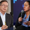 El presidente Gustavo Petro y la presidenta ejecutiva de Acemi, Paula Acosta.