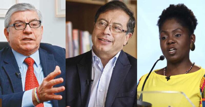 Cesar Gaviria, Gustavo Petro y Francia Márquez.