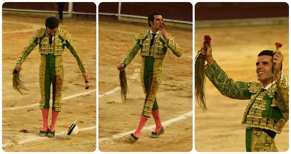 Emilio de Justo, torero español, primer matador de toros en cortar un rabo en la plaza de toros de Cañaveralejo. Cali, 30 de diciembre de 2021.