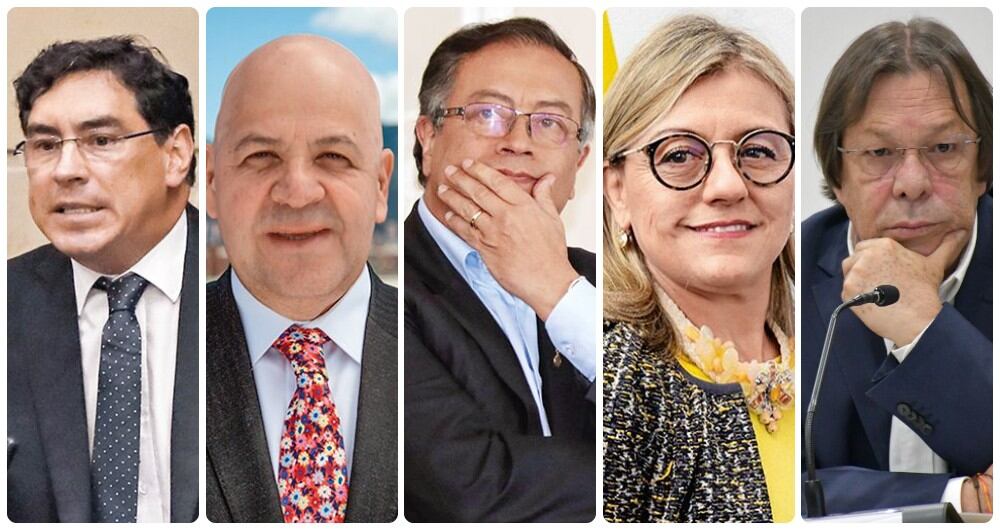 Álvaro Hernán Prada, Benjamín Ortiz, Gustavo Petro, Fabiola Márquez y César Lorduy.