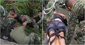 Soldados improvisaron una soga con sus uniformes para salvar a ciclista que cayó por un abismo: “Siempre hay ángeles que protegen”