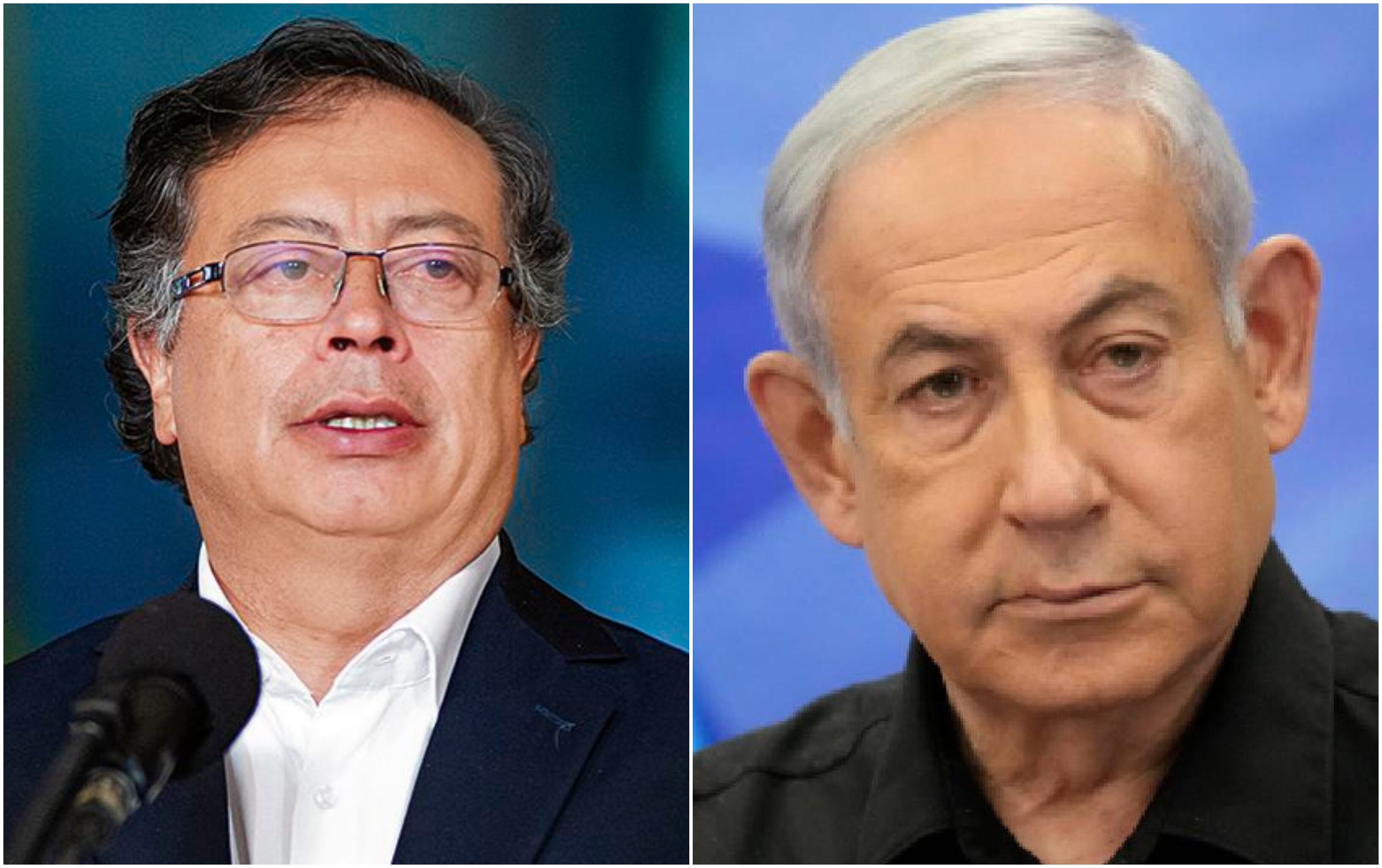 Presidente Petro y  Benjamín Netanyahu primer ministro israelí