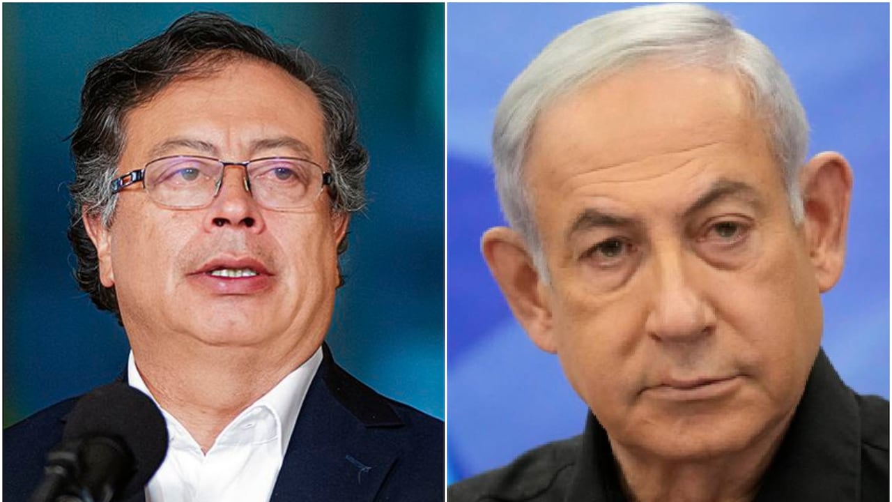 Presidente Gustavo Petro y Benjamín Netanyahu, primer ministro israelí.