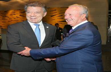 Juan Manuel Santos y Arturo Calle.