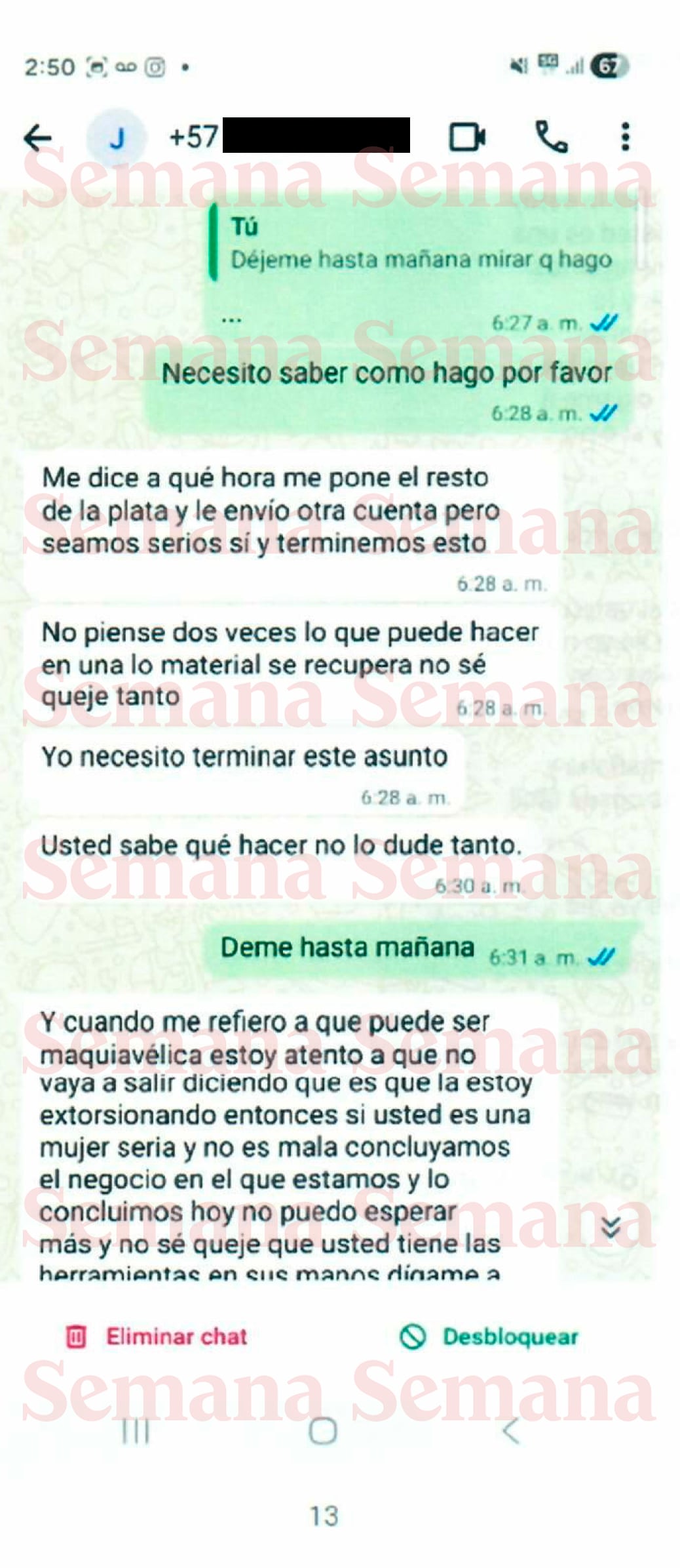 Chats denuncia Angie Rodríguez