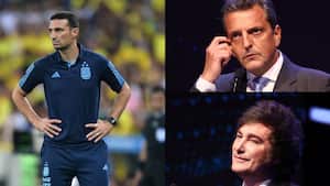 Lionel Scaloni, Sergio Massa y Javier Milei