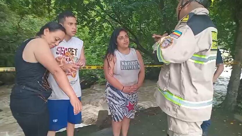 Las tres personas rescatadas.