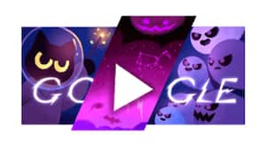 Google celebra Halloween con un videojuego tierno y desafiante en su Doodle.