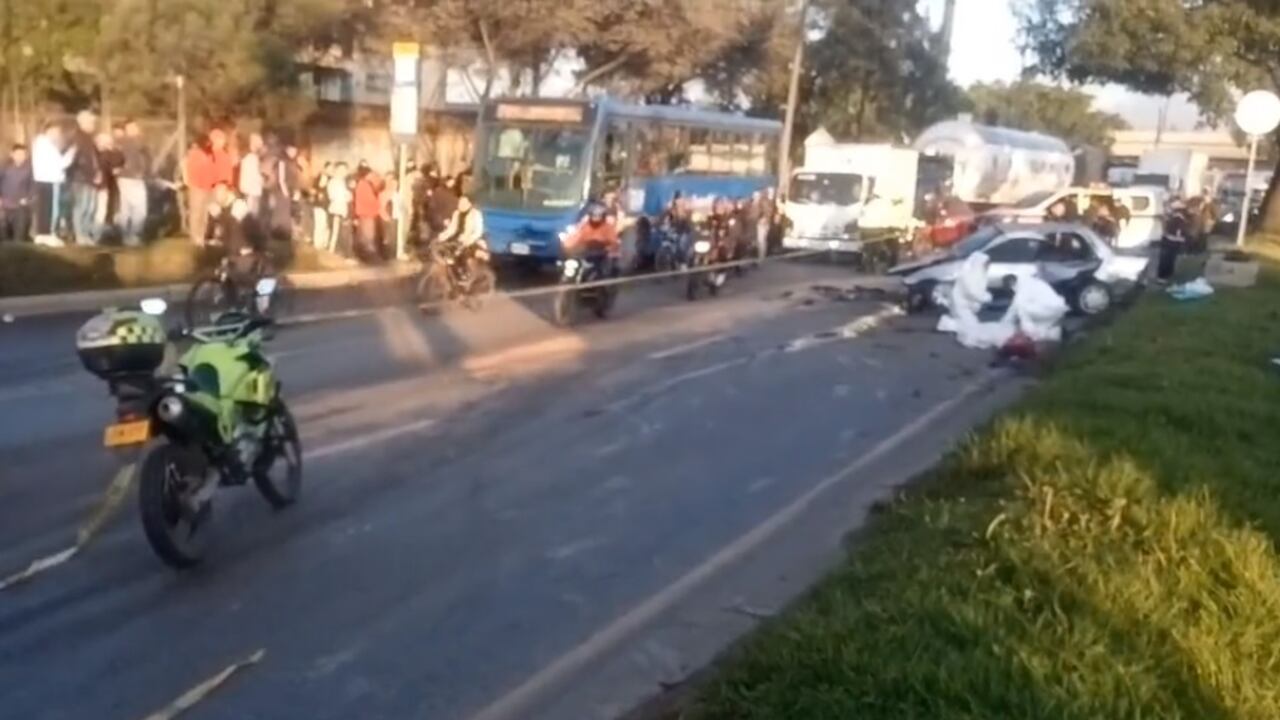 Siniestro vial en la Calle 13 en Bogotá