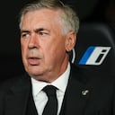 Carlo Ancelotti, entrenador del Real Madrid, en el partido de hoy entre los 'merengues' y la Real Sociedad