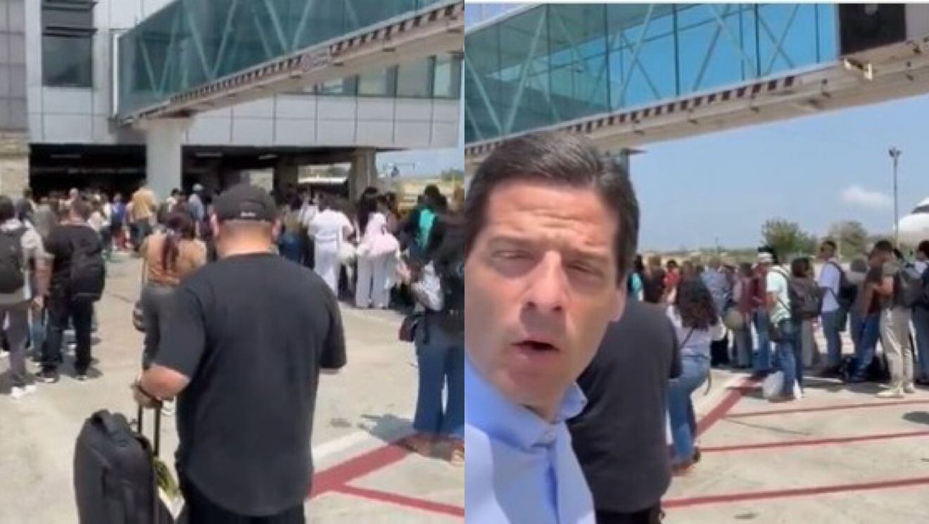 Senador Mauricio Gómez Amín fue evacuado de uno de los aviones por amenaza de bomba en aeropuerto de Barranquilla.