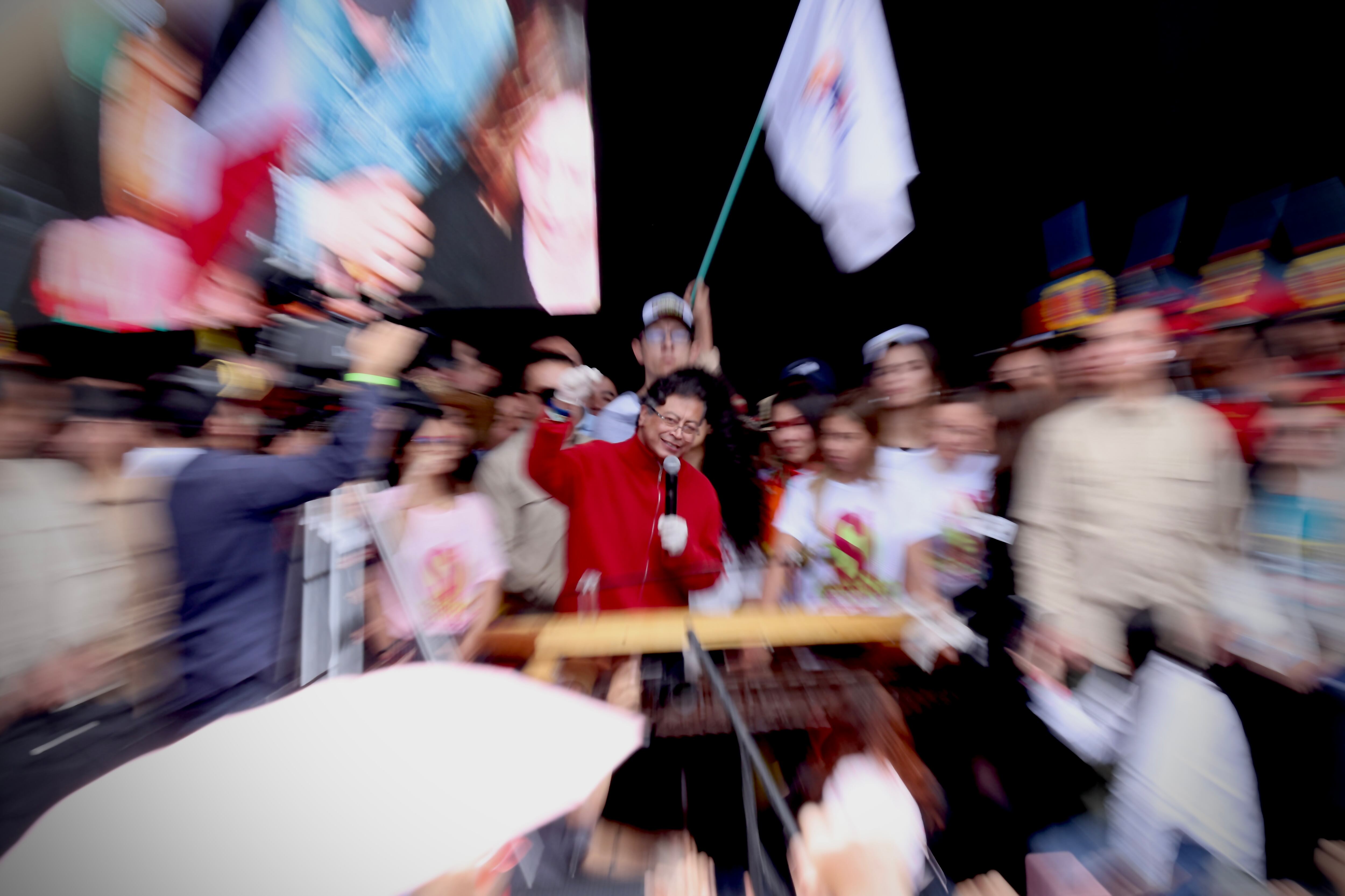 Presidente Gustavo Petro, en la Plaza de Bolívar
