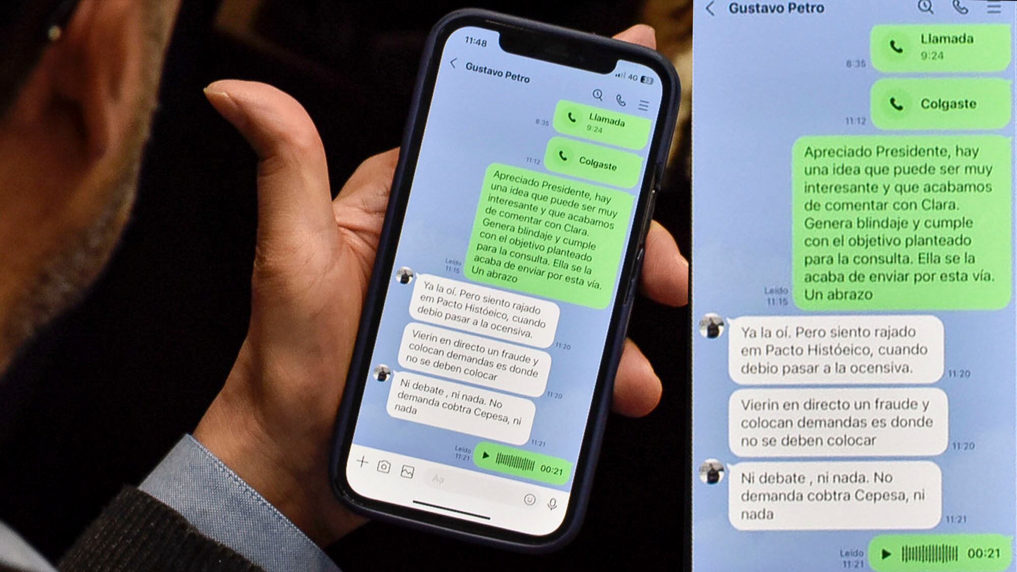 Bogotá. Junio 4 de 2025. En la plenaria del Senado, se evidenció un intercambio de mensajes entre el senador Iván Cepeda y el presidente Gustavo Petro. (Colprensa - Cristian Bayona). | Foto: Cristian Bayona