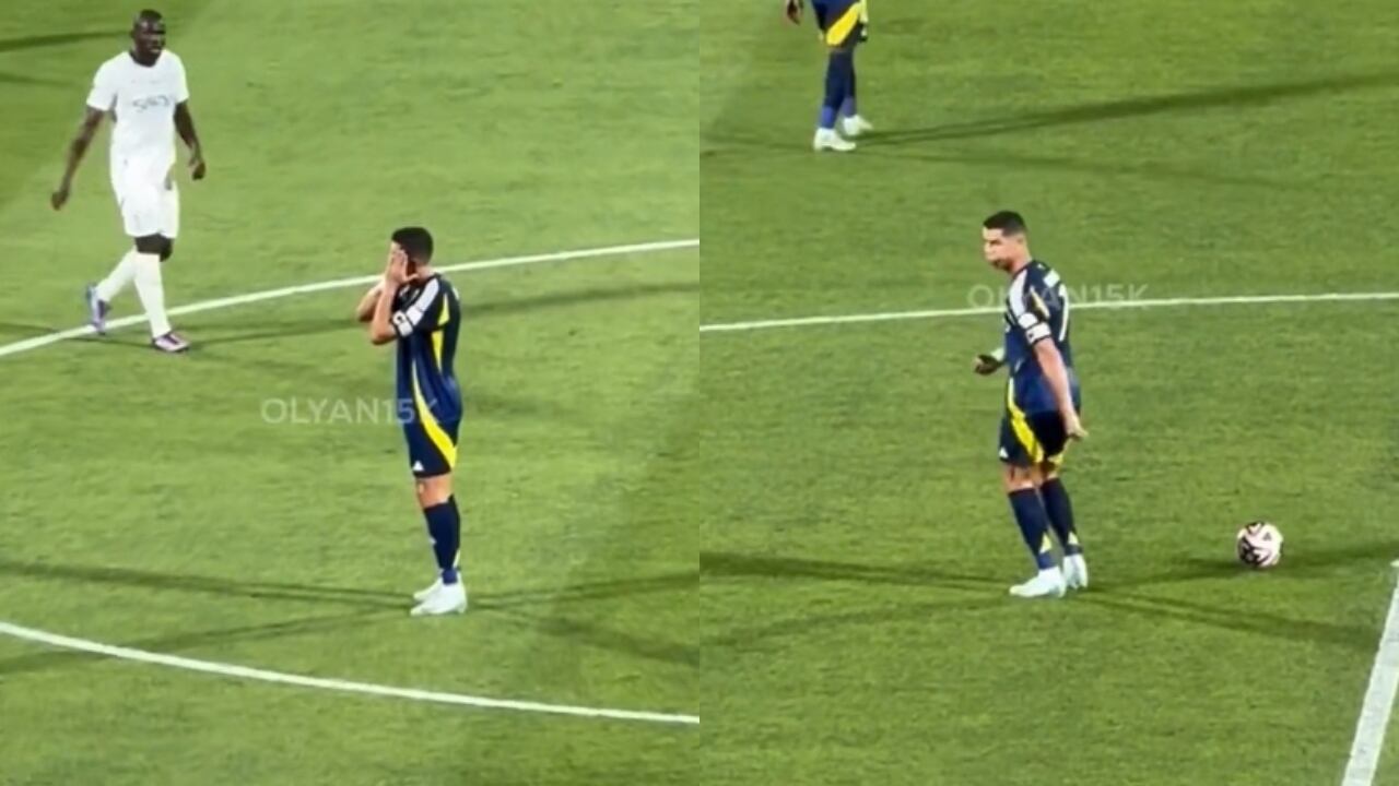 Estos fueron los gestos de Ronaldo.